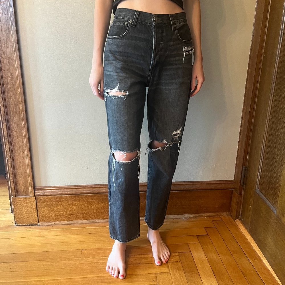 American Eagle Dark Wash High Waisted Boyfriend Jeans